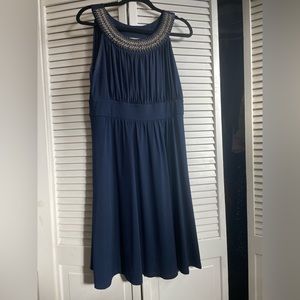 Blue sleeveless dress